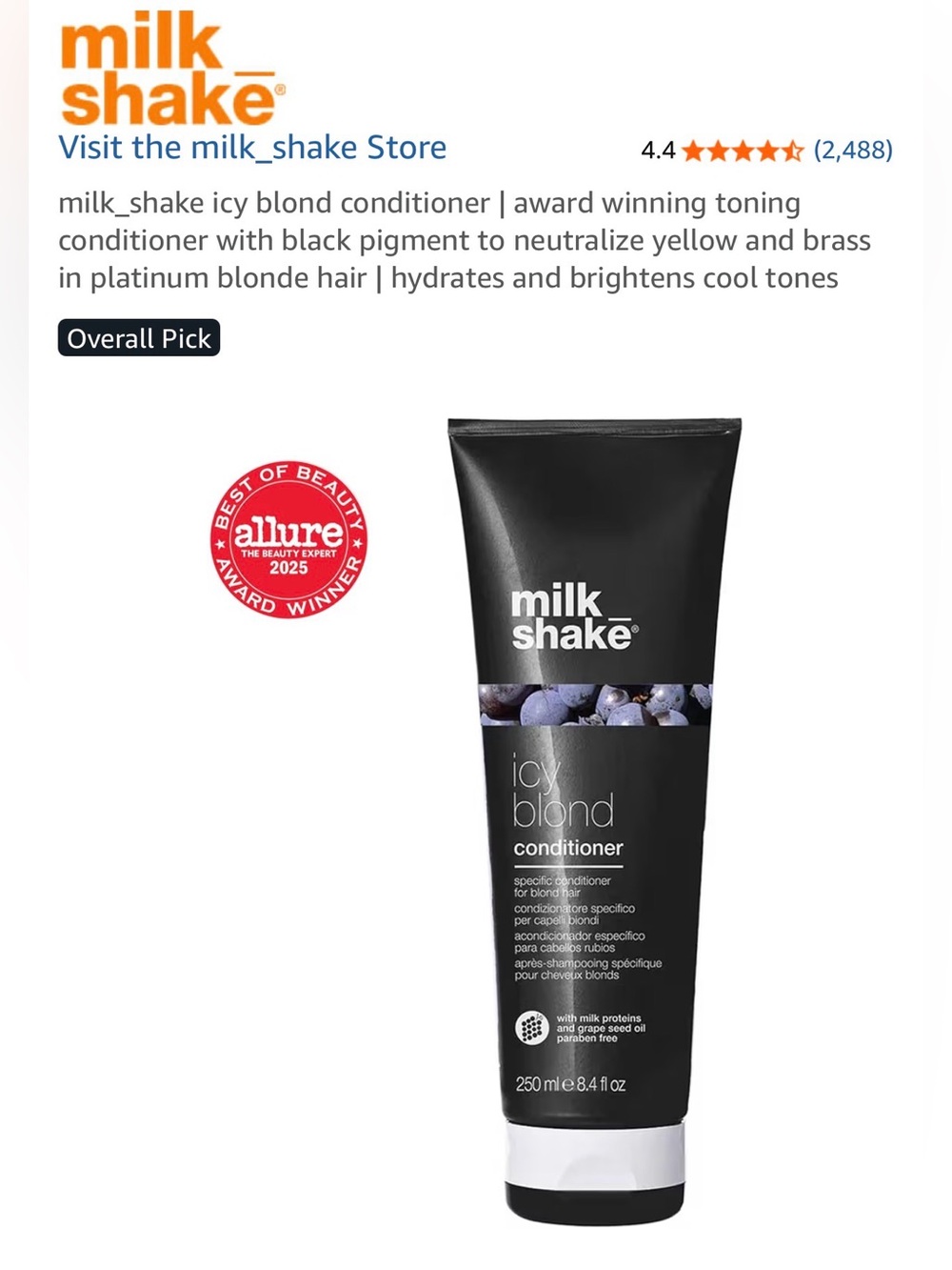 New milk_shake Icy Blond Conditioner